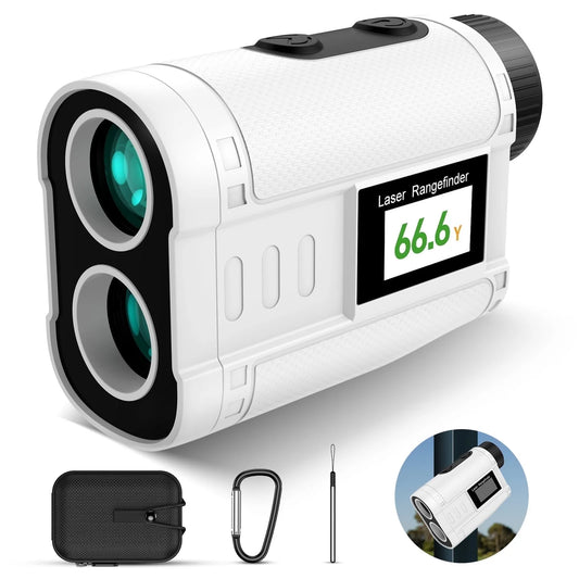 Golf Rangefinder with Slope, 900 Yards Laser Range Finder Golfing, 6X Magnification, Flag Pole Locking Vibration, Rechargeable Range Finders with Magnet Stripe-Ip54 Waterproof Golfing