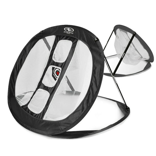 Pop-Up Golf Chipping Net with Three Target Pockets and Nylon Material