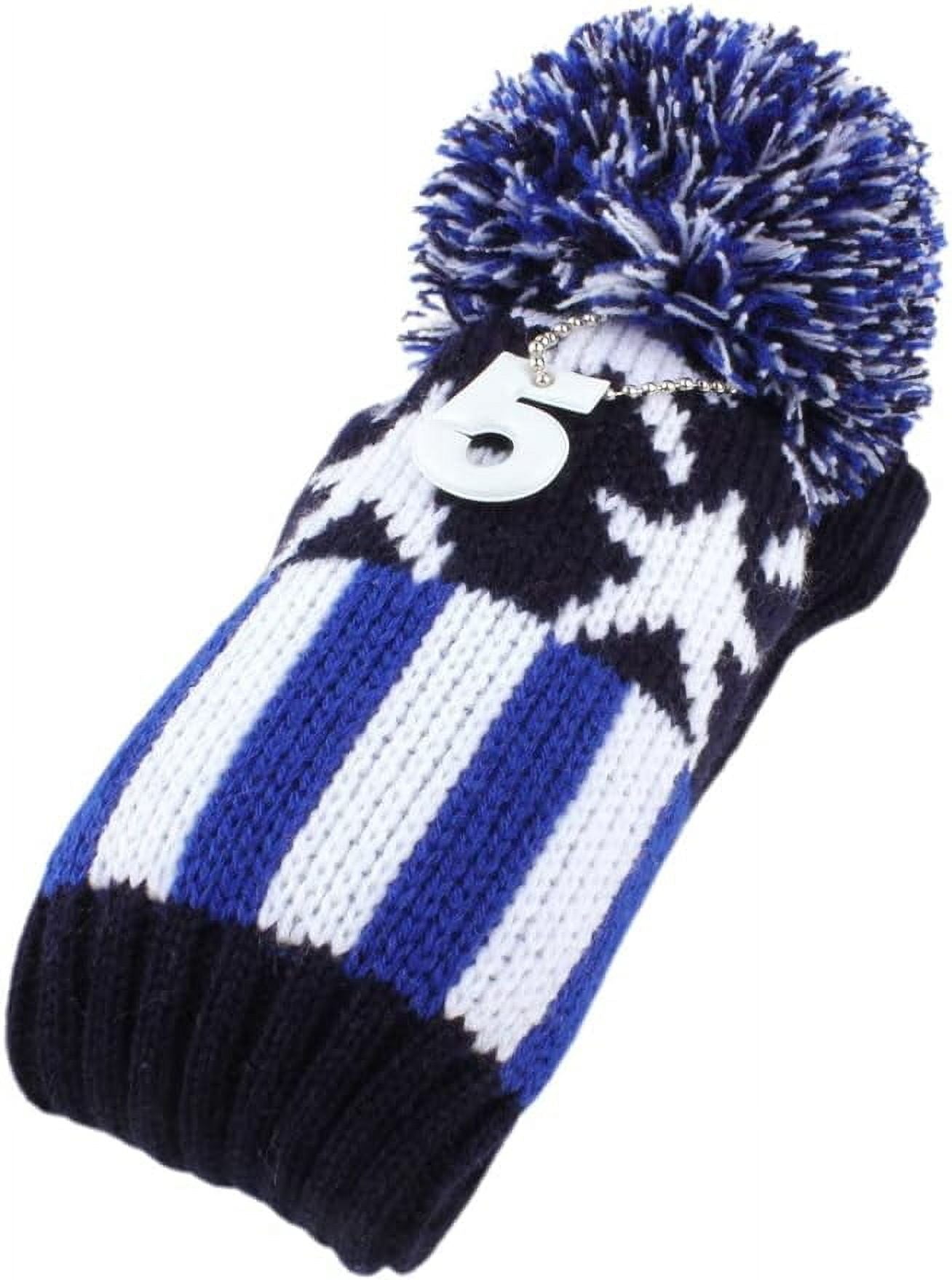 Knitted Golf Club Head Covers for Driver and Fairway Woods Headcovers Set (Pack of 3)