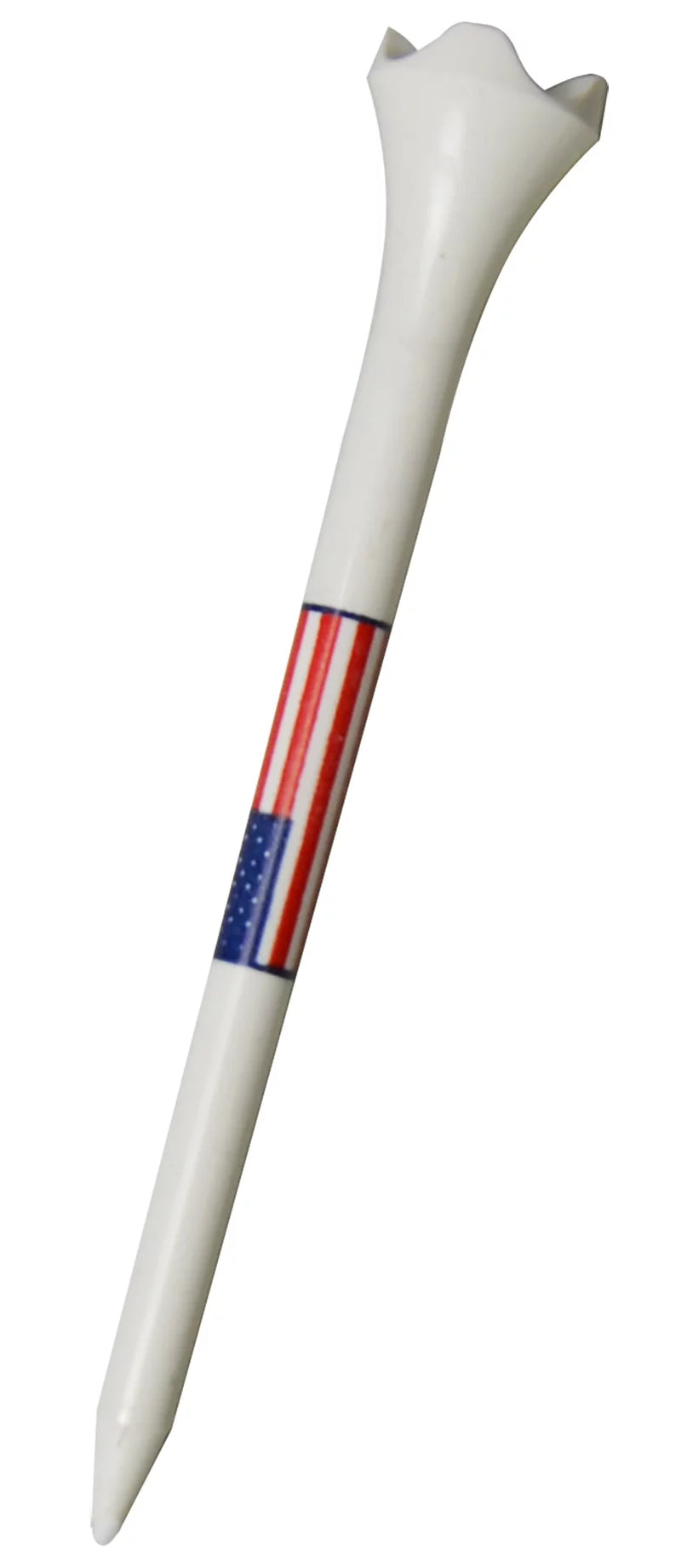 (4 Pack)  Flag Plastic Golf Tees – Low-Resistance Head, 3.25" Durable Plastic for Golfing, Enhanced Stability, 25 Count