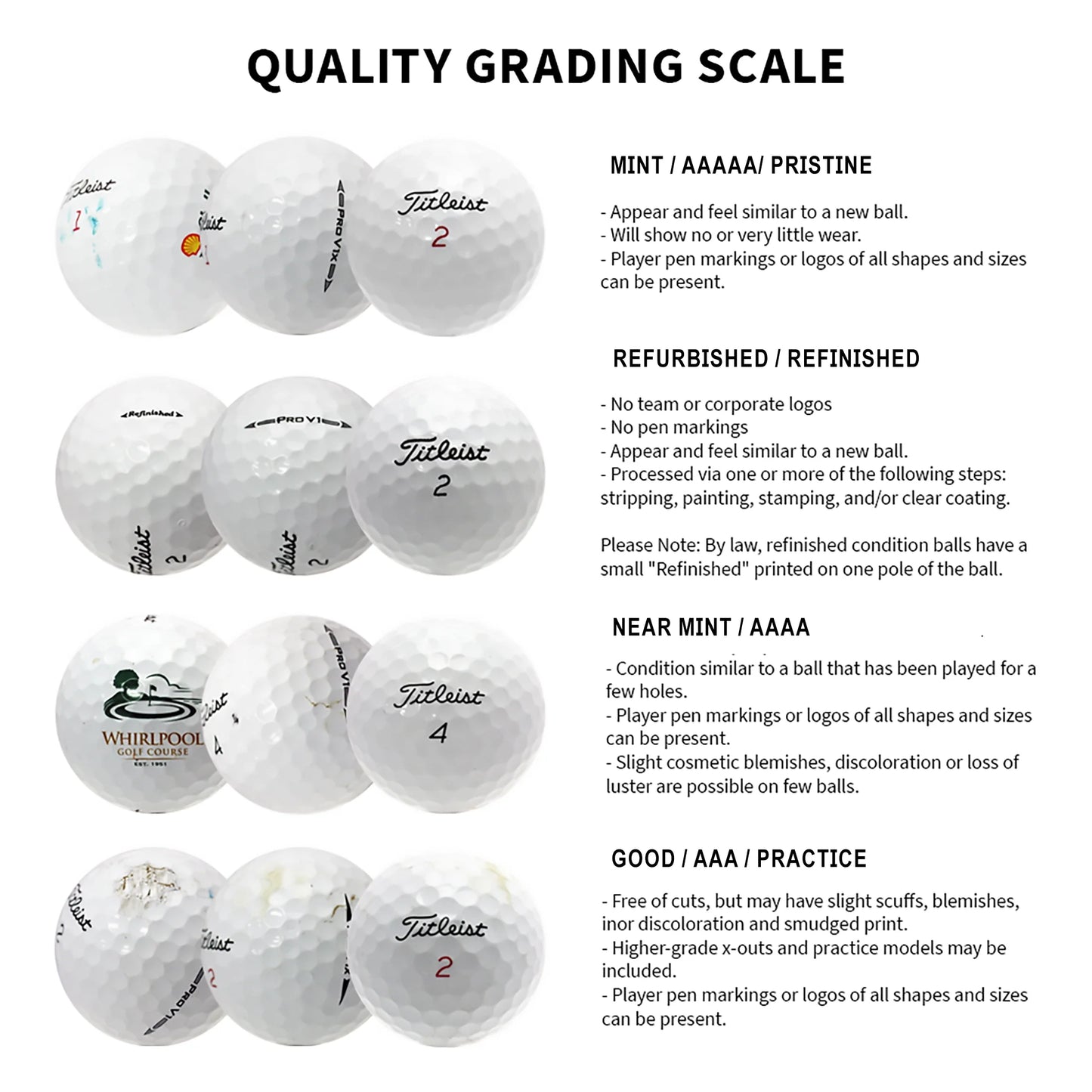Titleist Pro V1X Golf Balls, Good Quality, 50 Pack, by Hunter Golf