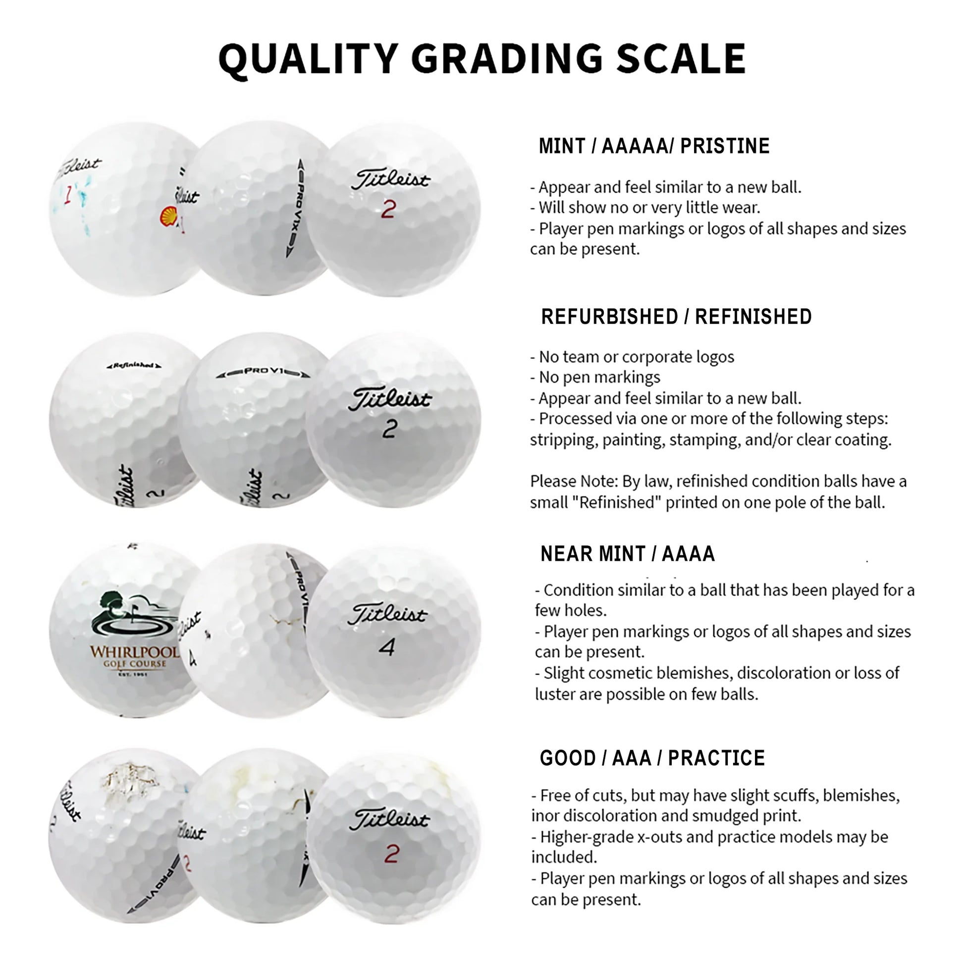 Titleist Pro V1X Golf Balls, Good Quality, 50 Pack, by Hunter Golf