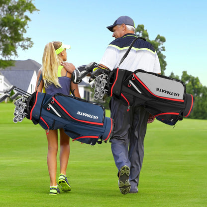 9.5" Golf Cart Bag W/14 Divider Rain Hood Cooler Bag 8 Pockets