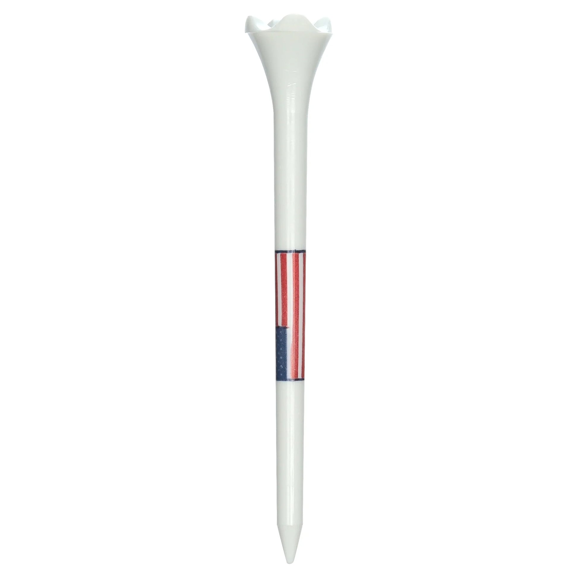 (4 Pack)  Flag Plastic Golf Tees – Low-Resistance Head, 3.25" Durable Plastic for Golfing, Enhanced Stability, 25 Count