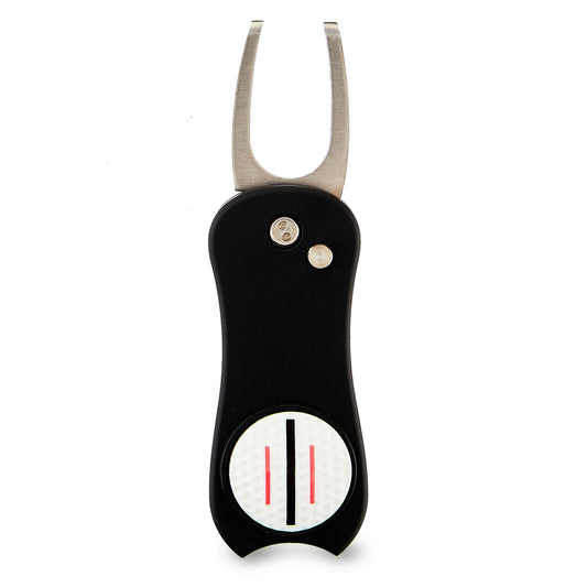Spring-Assisted Golf Divot Tool with Magnetic Ball Marker – Foldable Golf Repair Tool for Men, Women & Teens