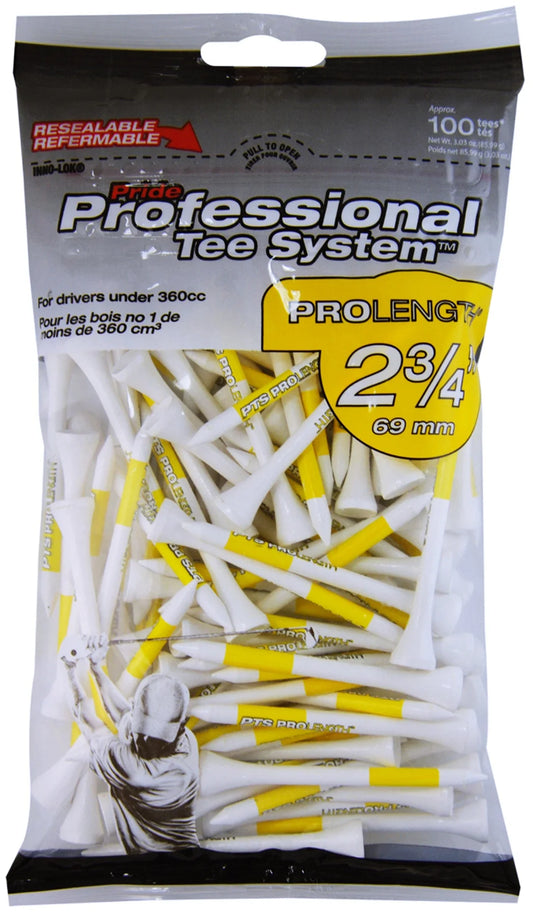 (PTS) – Color-Coded Wood Golf Tees for Easy Length Identification and Optimized Performance, 2.75", 100 Count