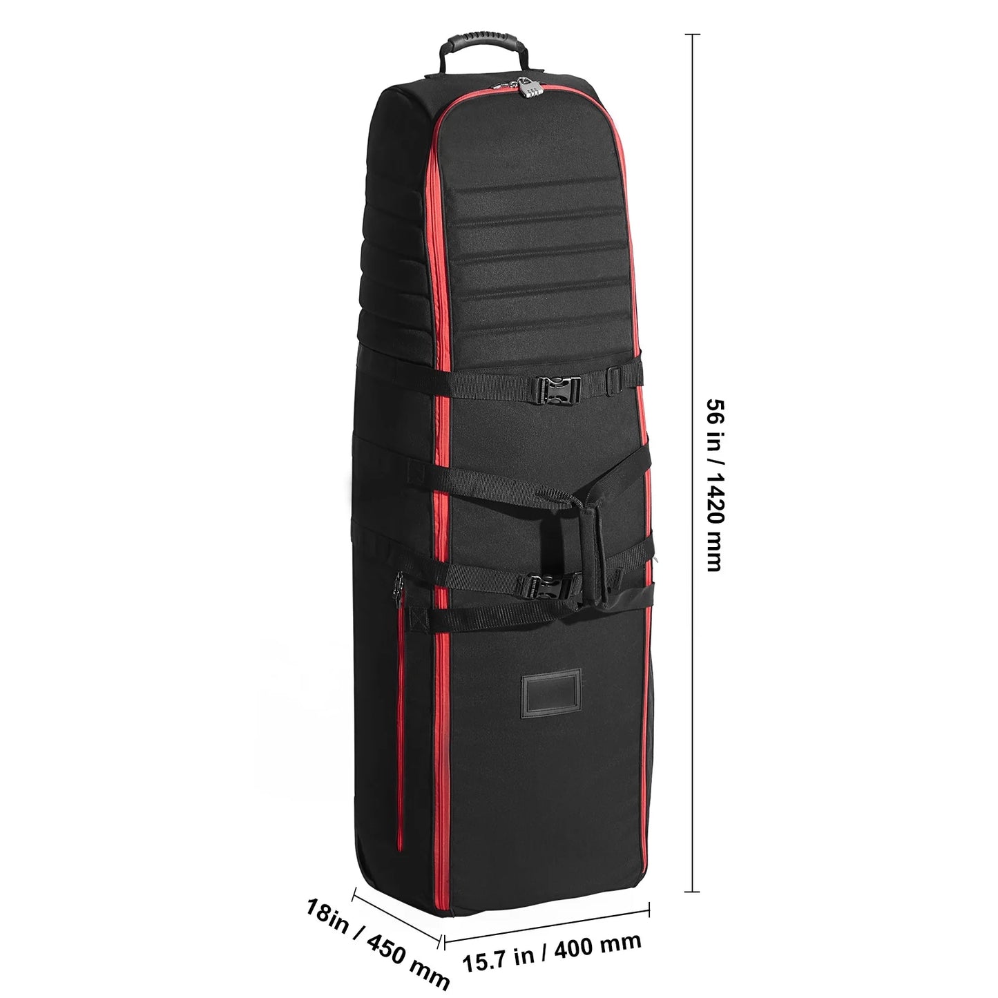 Golf Journey Bag, Soft Exterior Golf Case for Travel, Durable 1000D Nylon Resistant to Wear, Cushioned Golf Gear Case with Rollers, Collapsible Golf Club Carrier for Air Travel