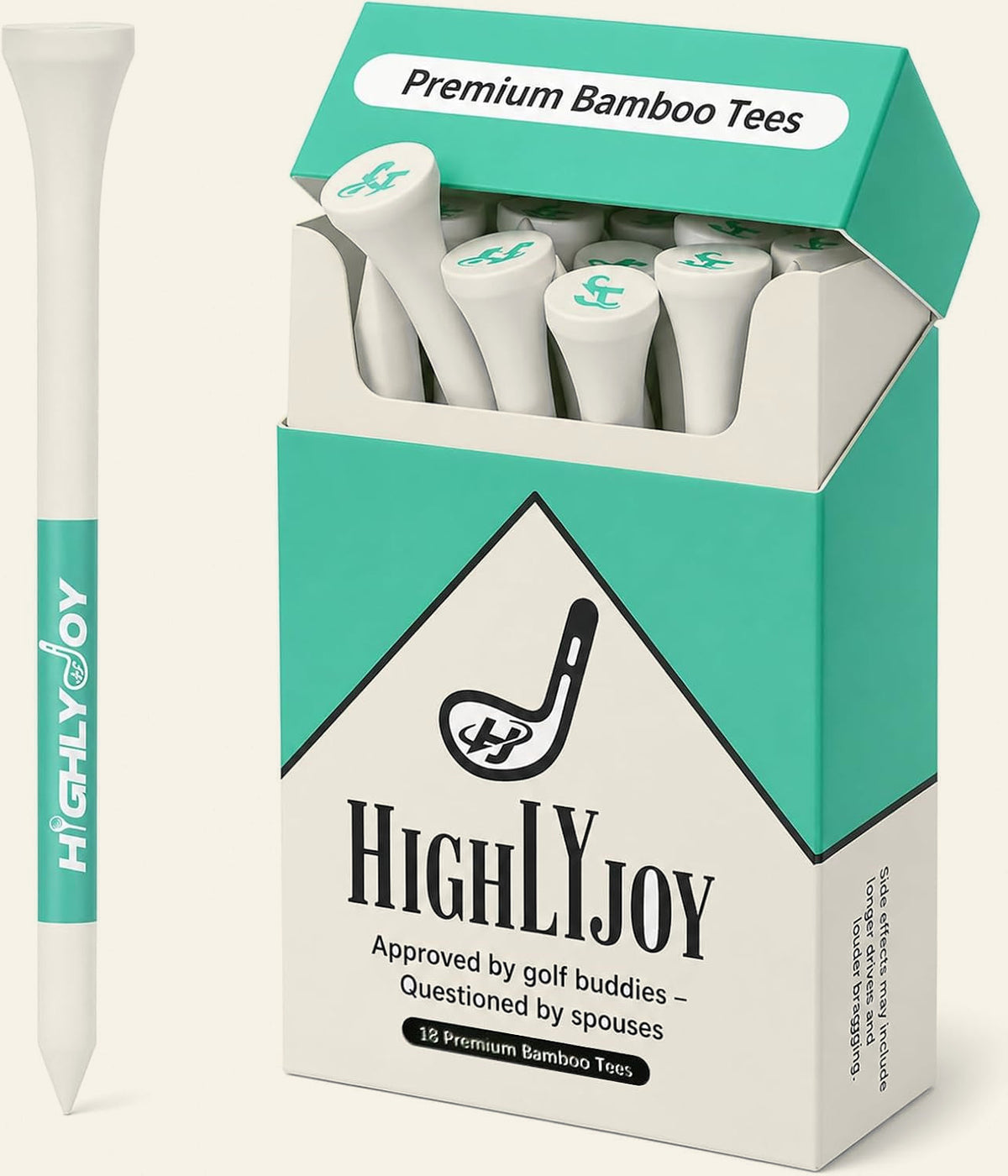 Funny Golf Tees — 18-Pack, 3.25in Flip-Top Box