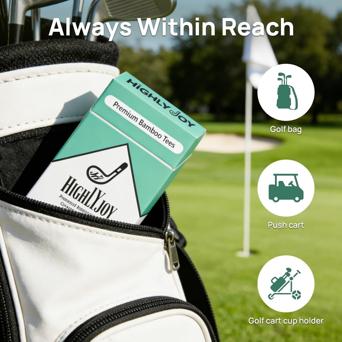 Funny Golf Tees — 18-Pack, 3.25in Flip-Top Box