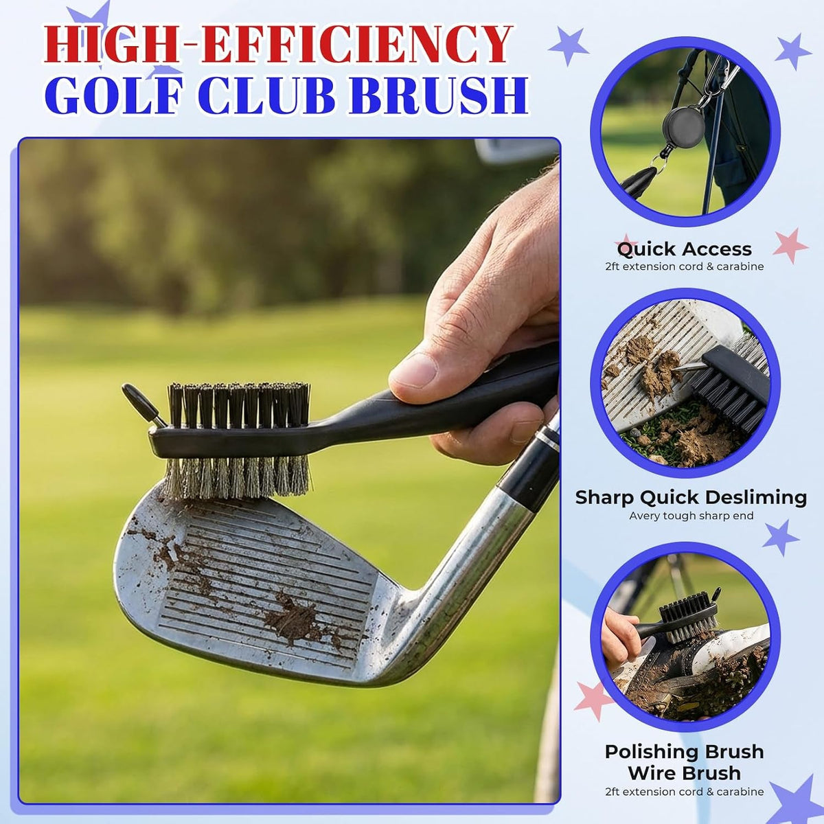 Golf Tool Gift Set — Gold Balls, Telescope & Leather Case