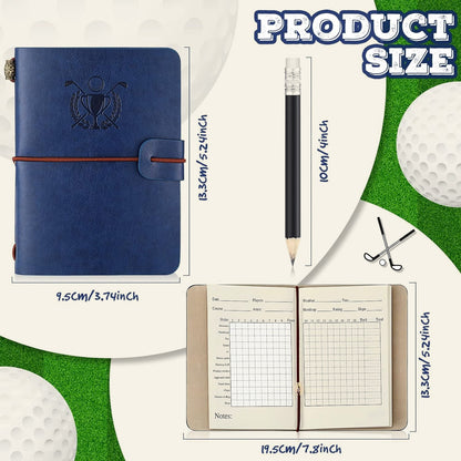 Golf Scorecard Journal — Leather Holder, with Pencil