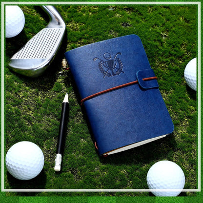Golf Scorecard Journal — Leather Holder, with Pencil