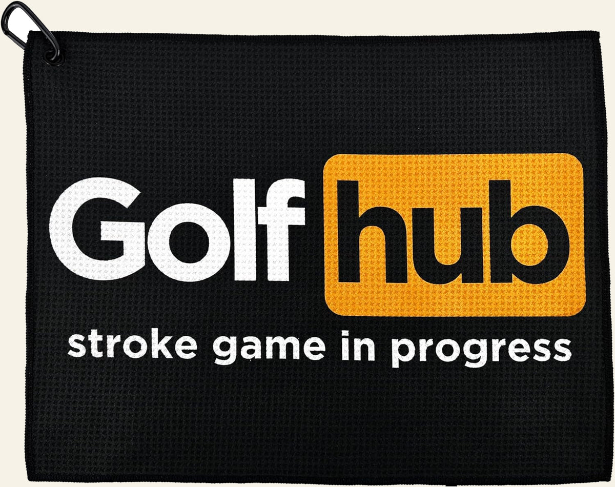 Golfhub Golf Towel — Printed, with Bag Carabiner