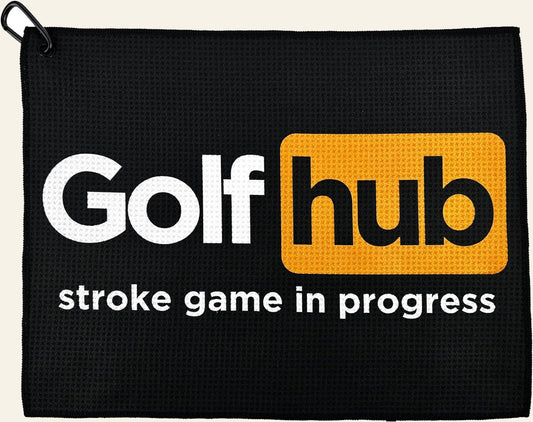 Golfhub Golf Towel — Printed, with Bag Carabiner