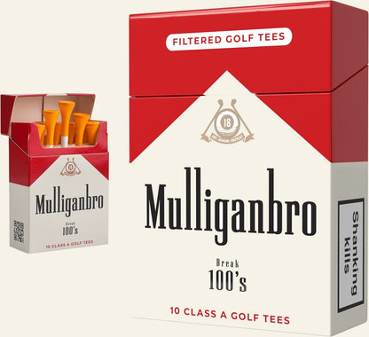 Mulliganbro Novelty Golf Tees — 10-Pack Parody Gift Box