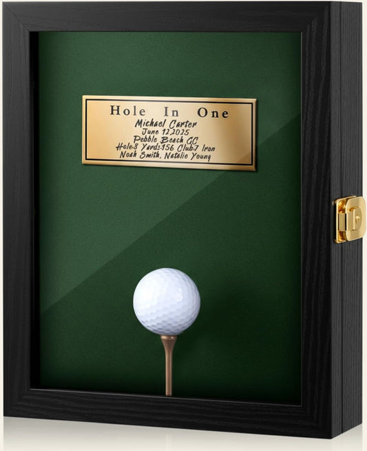 Hole in One Display Case — Wall Mounted with Plaque
