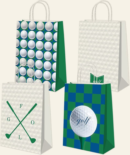 Golf Party Favor Bags — 16-Pack, 4 Designs