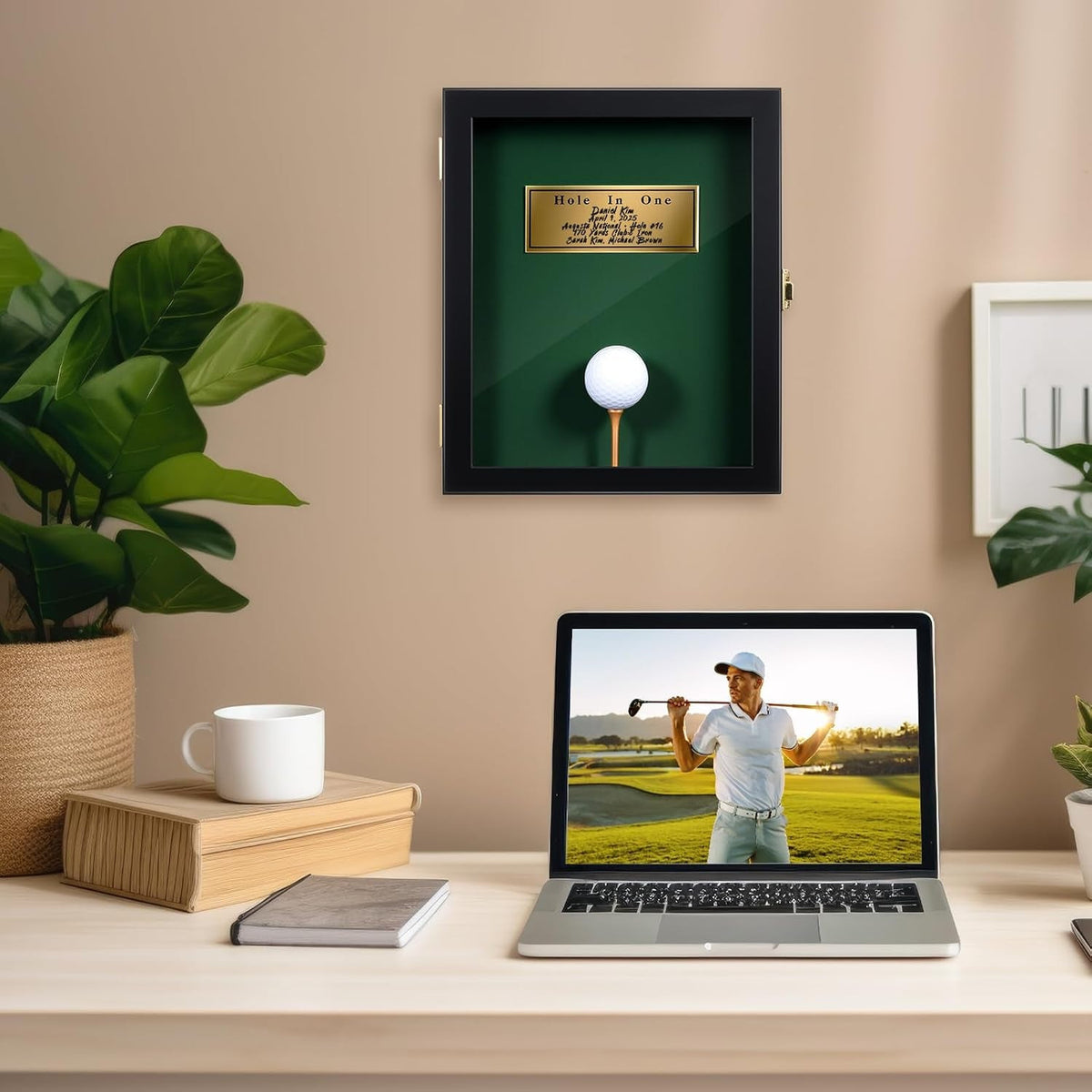 Hole in One Display Case — Wall Mounted with Plaque