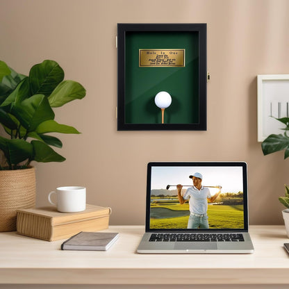 Hole in One Display Case — Wall Mounted with Plaque
