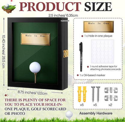 Hole in One Display Case — Wall Mounted with Plaque