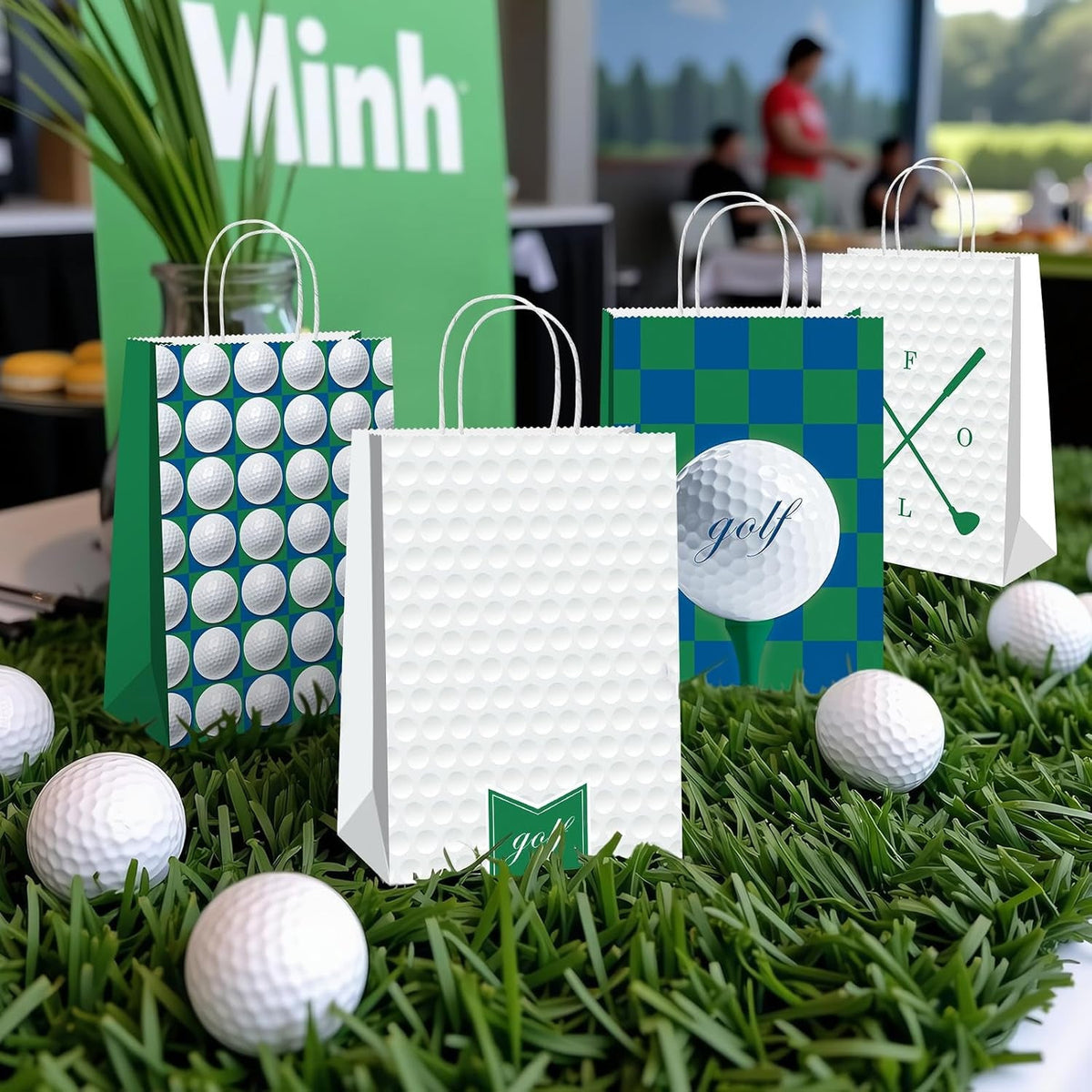 Golf Party Favor Bags — 16-Pack, 4 Designs