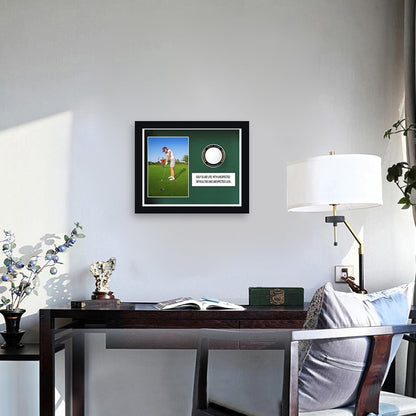 Golf Ball Display Case — Glass Door with 4x6 Photo Frame