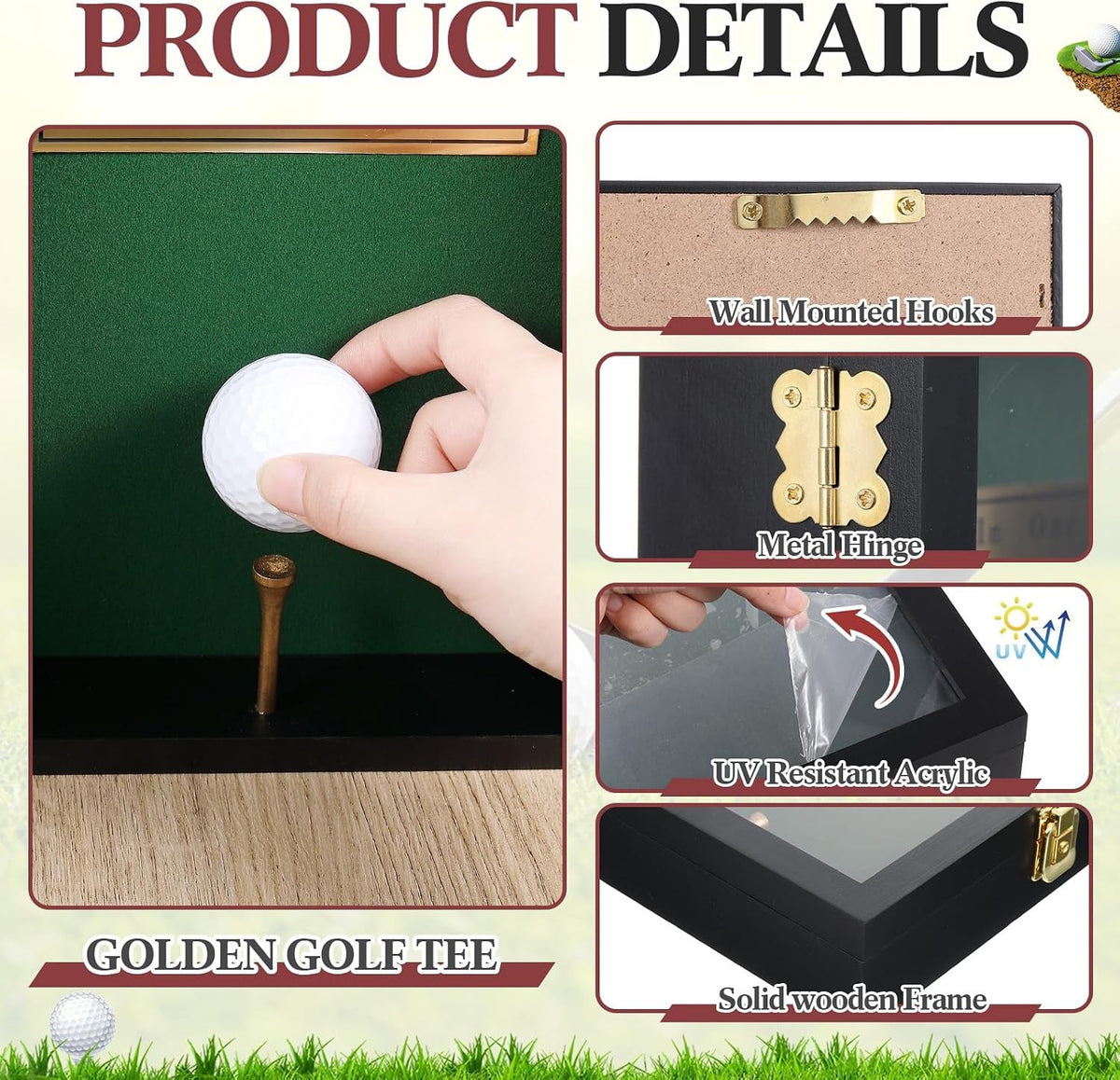Hole in One Display Case — Wall Mounted with Plaque