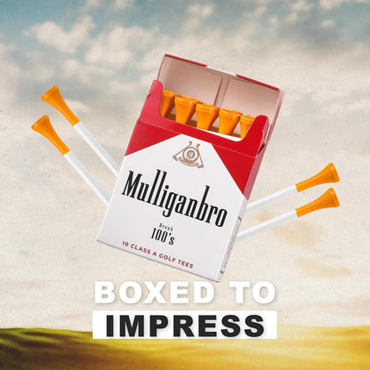 Mulliganbro Novelty Golf Tees — 10-Pack Parody Gift Box