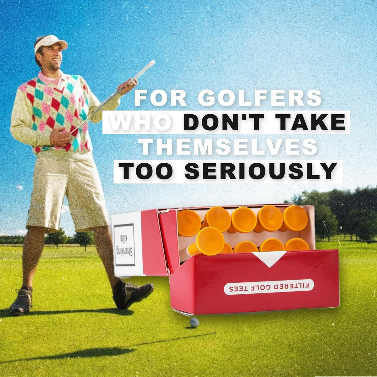 Mulliganbro Novelty Golf Tees — 10-Pack Parody Gift Box