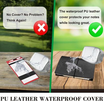 Golf Scorecard Notebook — Waterproof Leather, with Pencil