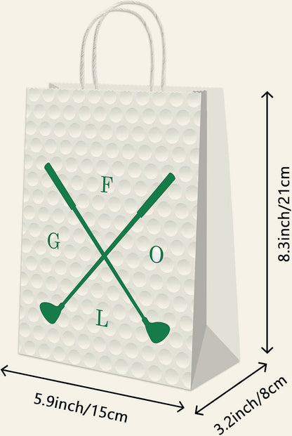 Golf Party Favor Bags — 16-Pack, 4 Designs