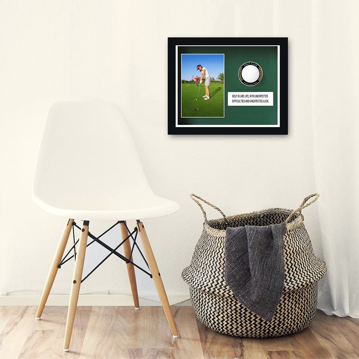 Golf Ball Display Case — Glass Door with 4x6 Photo Frame