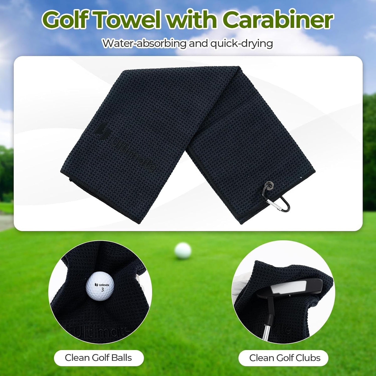 Golf Gift Box Set — Balls, Tees, Towel, Belt & Cap